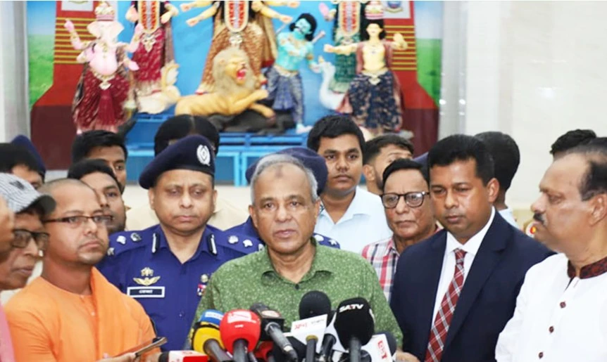 শান্তিপূর্ণভাবে উৎসবমুখর দুর্গাপূজা আয়োজনের সার্বিক প্রস্তুতি সম্পন্ন: স্বরাষ্ট্র উপদেষ্টা